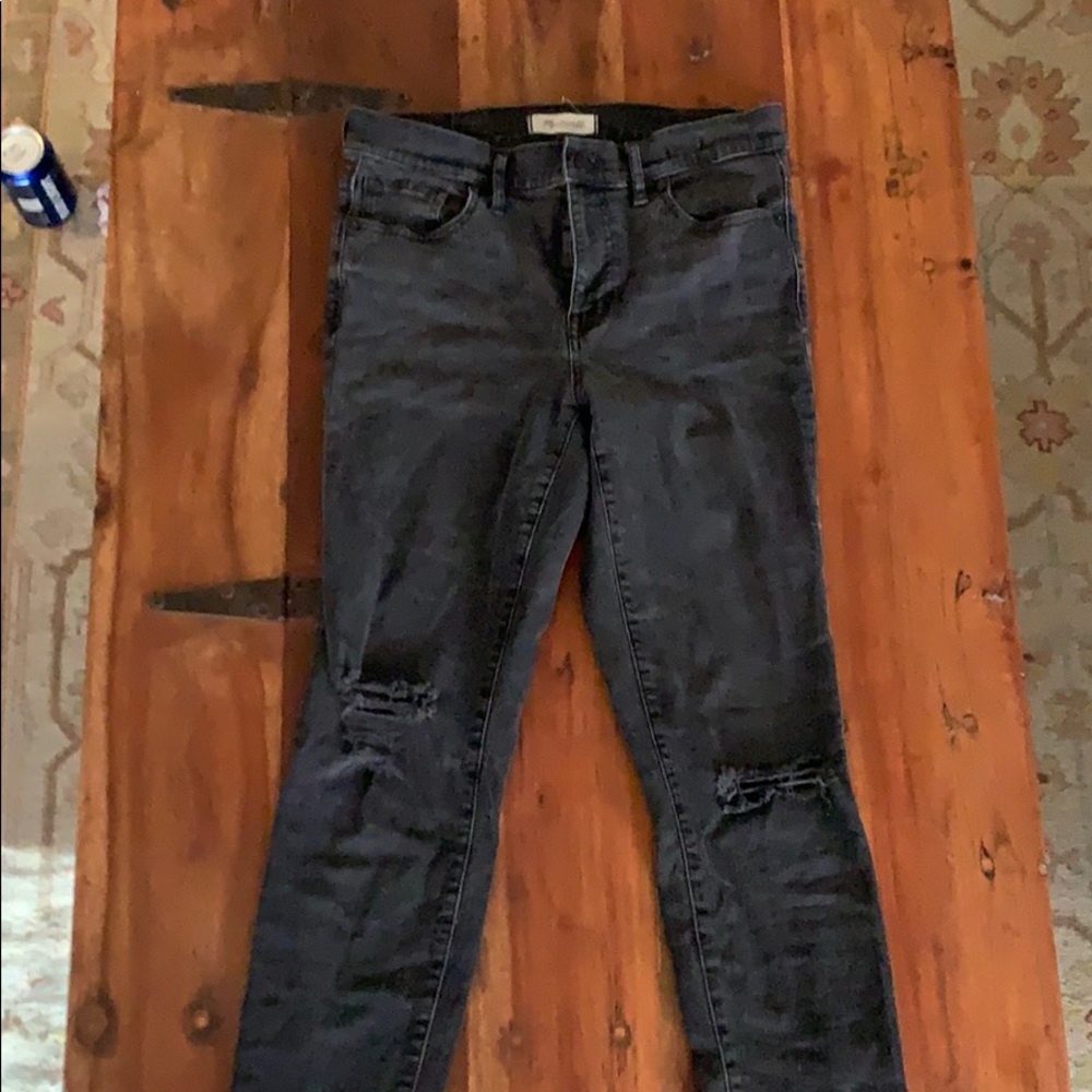 Madewell black jeans 9” in high rise skinny sz 29